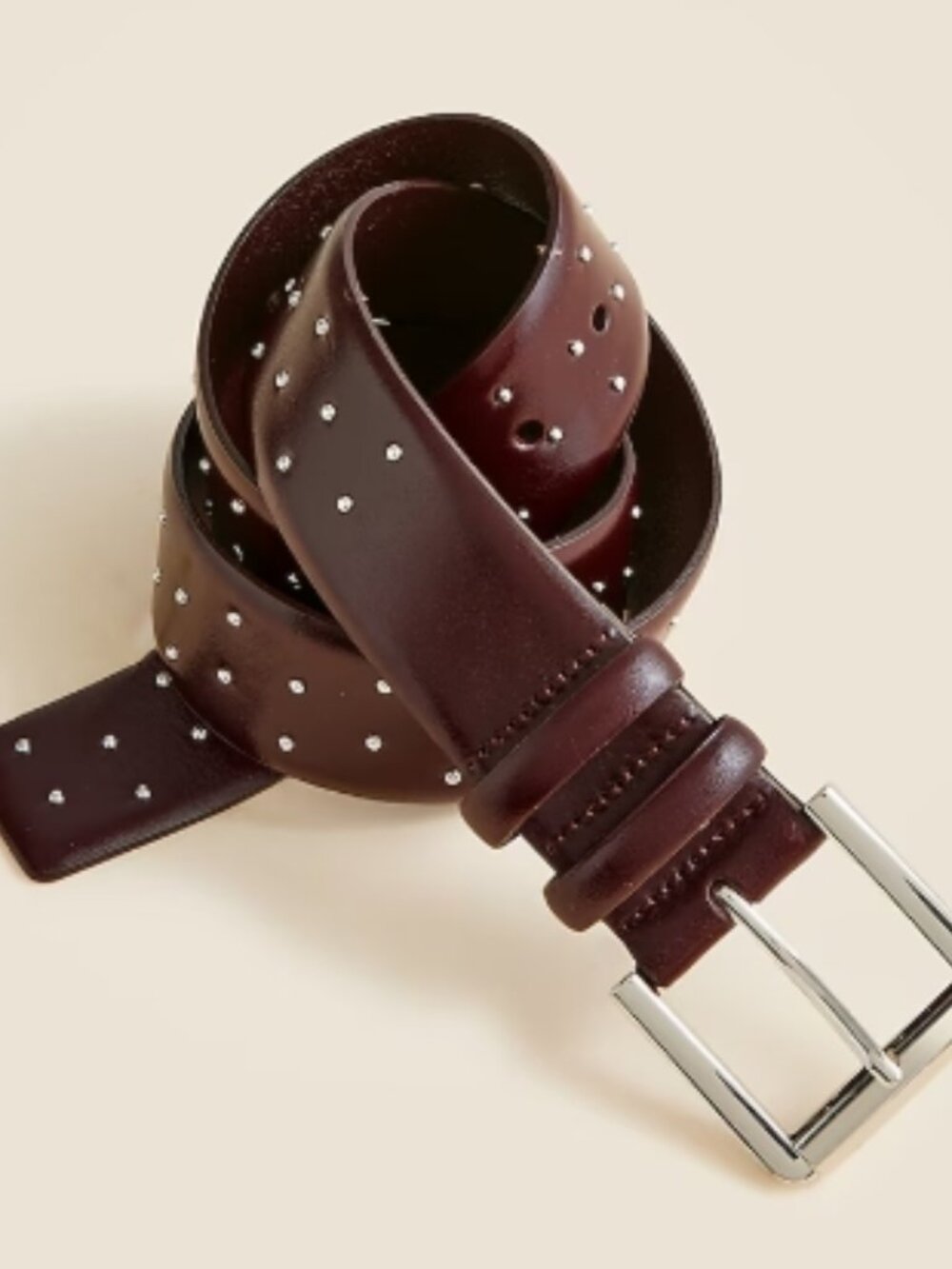 $98 msrp NWOT J Crew Italian leather studded wide belt size xs